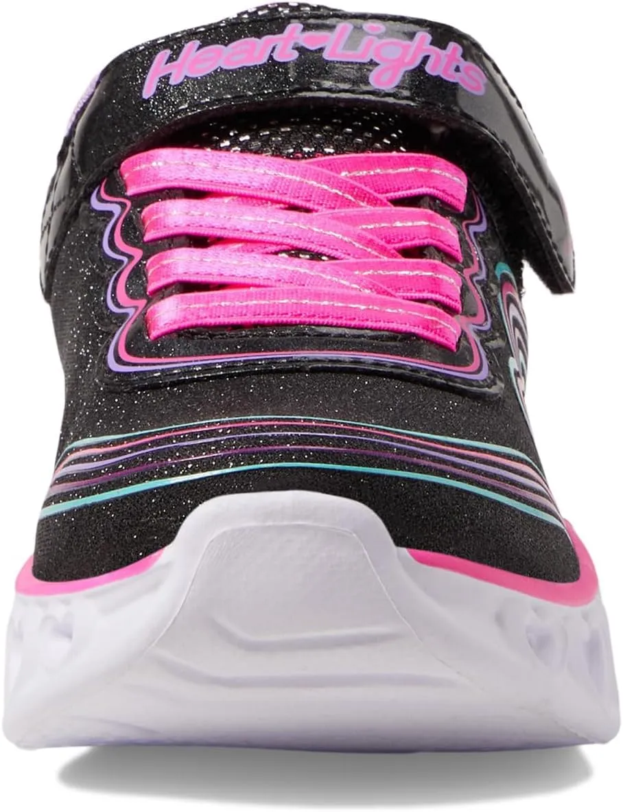 Skechers Unisex-Child Lights-Retro Hearts Sneaker