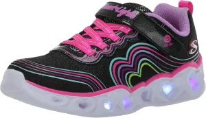 Skechers Unisex-Child Lights-Retro Hearts Sneaker