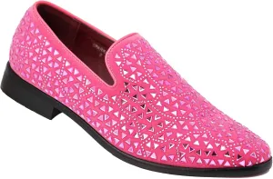 SPK27 Men's Rhinestone Sparkling Suede Dress Shoes Loafer Classic Designer Moccasins