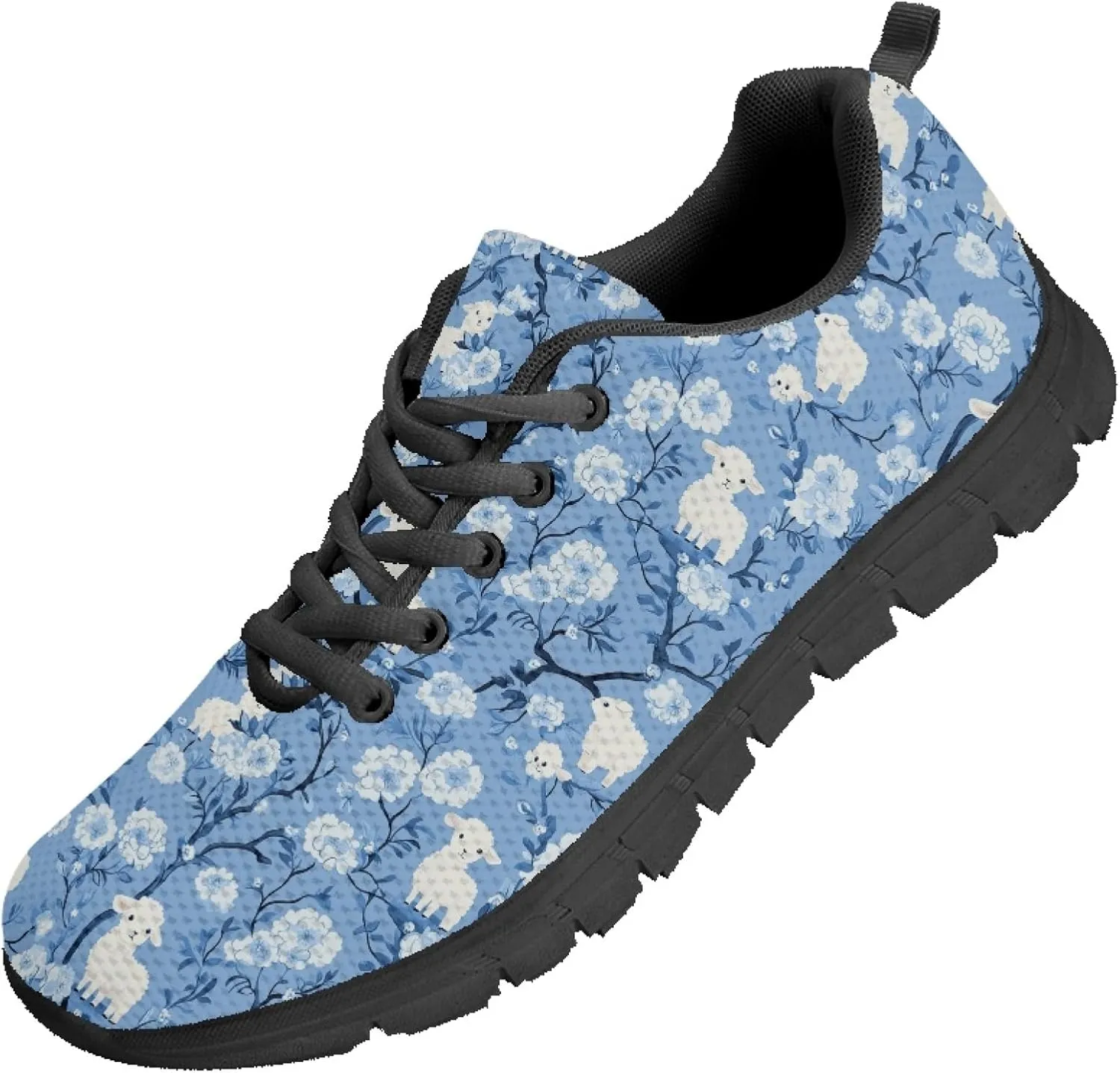 Sports Trainer Running Sneakers for Women Girls Causal Travel Shoes Outdoor Walking Low Heel Lace up Shoe Breathable Flexible for Lady