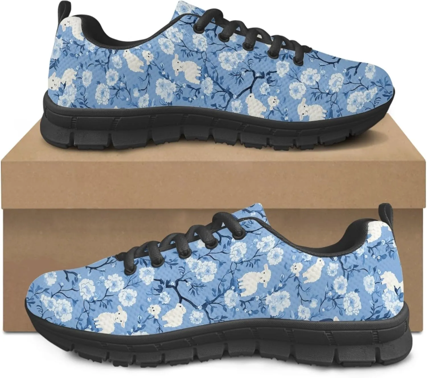 Sports Trainer Running Sneakers for Women Girls Causal Travel Shoes Outdoor Walking Low Heel Lace up Shoe Breathable Flexible for Lady