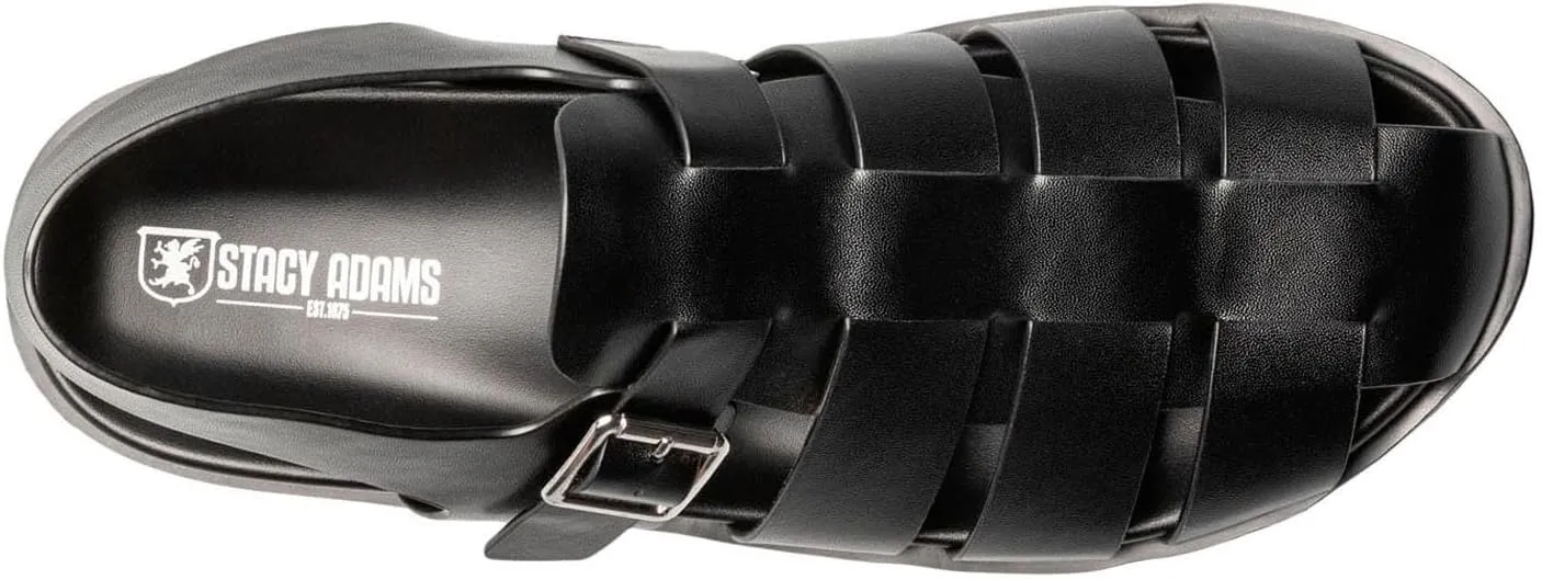 STACY ADAMS Men's Montego Slingback Buckle Sandal Flat