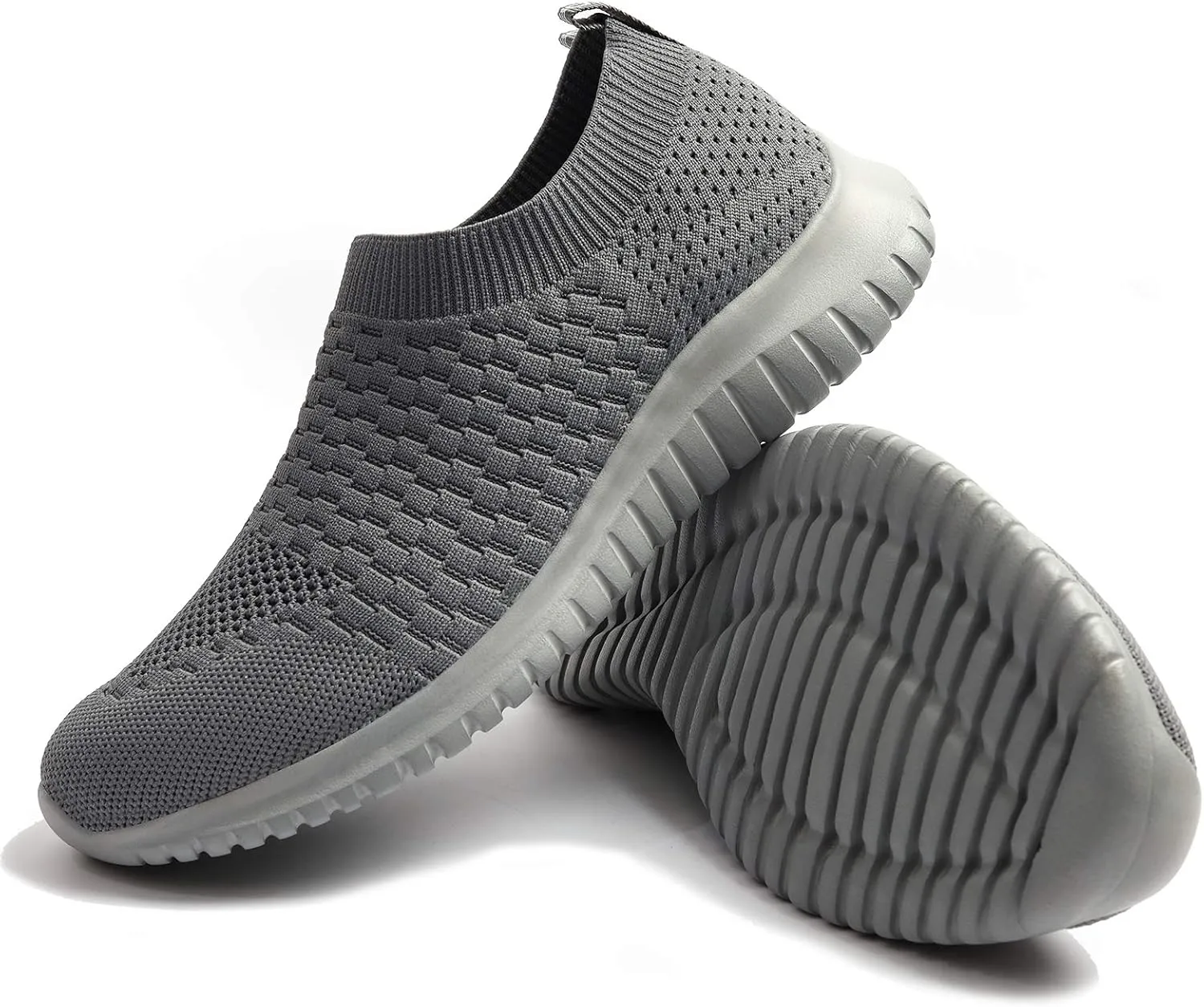 TIOSEBON Men's Slip On Walking Shoes Knit Mesh Tennis Sneaker
