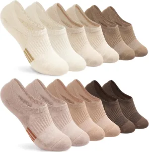 Toes Home No Show Socks Womens Cushioned Low Cut Athletic Hidden Liner for Sneakers Ankle Invisible Running Socks 4/6 Pairs