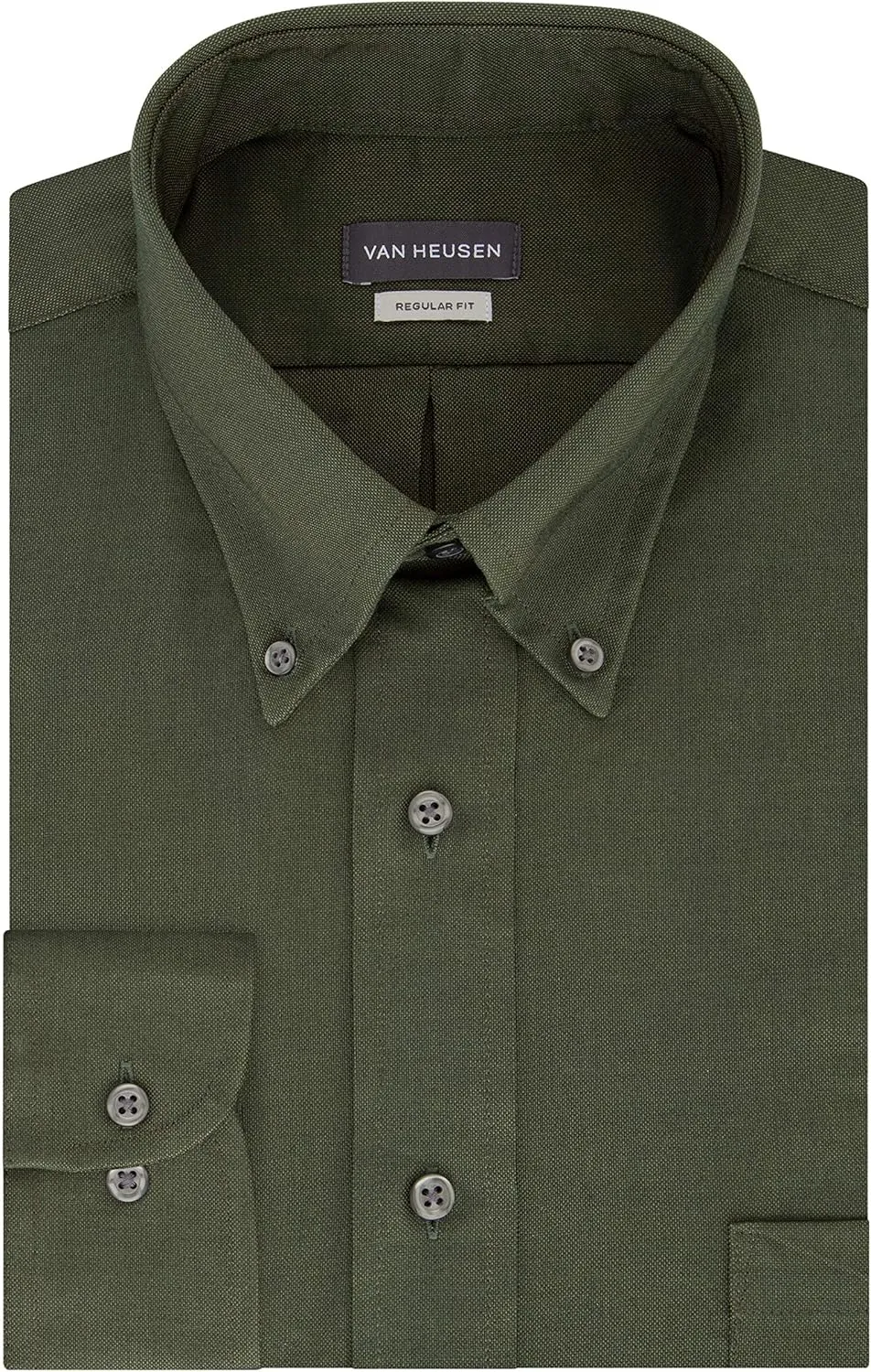 Van Heusen Men's Dress Shirt Regular Fit Oxford Solid