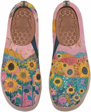 Women's Fashion Art Sneaker Painted Knit Slip-On Loafers Ladies Travel Shoes