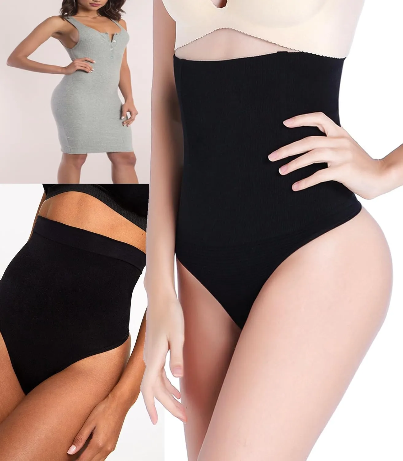 Womens Shapewear Tummy Control Thong Shapewear for Women Stomach Girdle High Waisted Body Shaper Compression Underwear