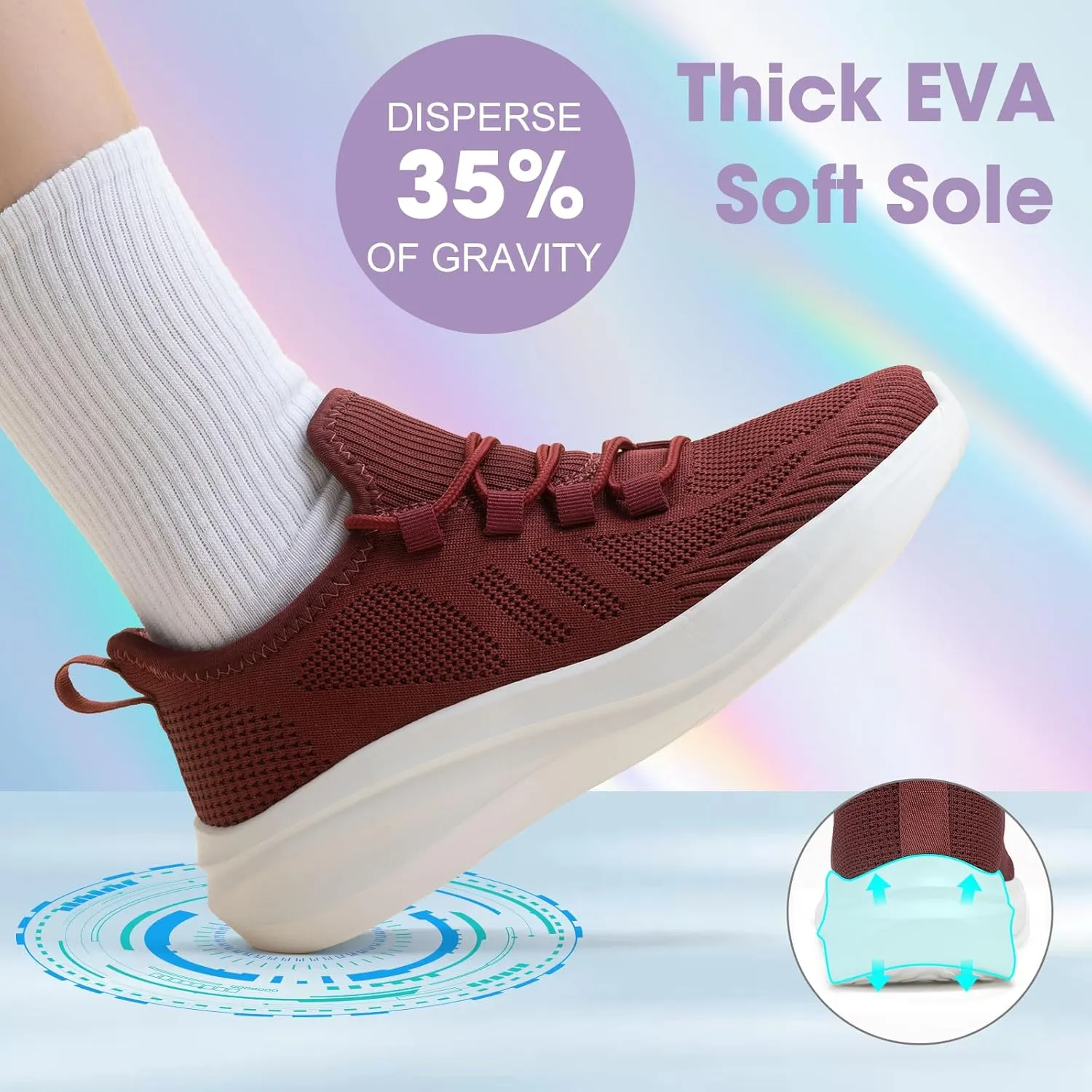 ZOVE Wide Toe Box Shoes Women Extra Wide Width Tennis Sneakers Ultra Light Running Shoes for Women Non-Slip Diabetic Walking Gym Workout Trainer